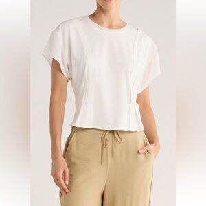 NWOT DKNY Women's Mixed Media Knit Top